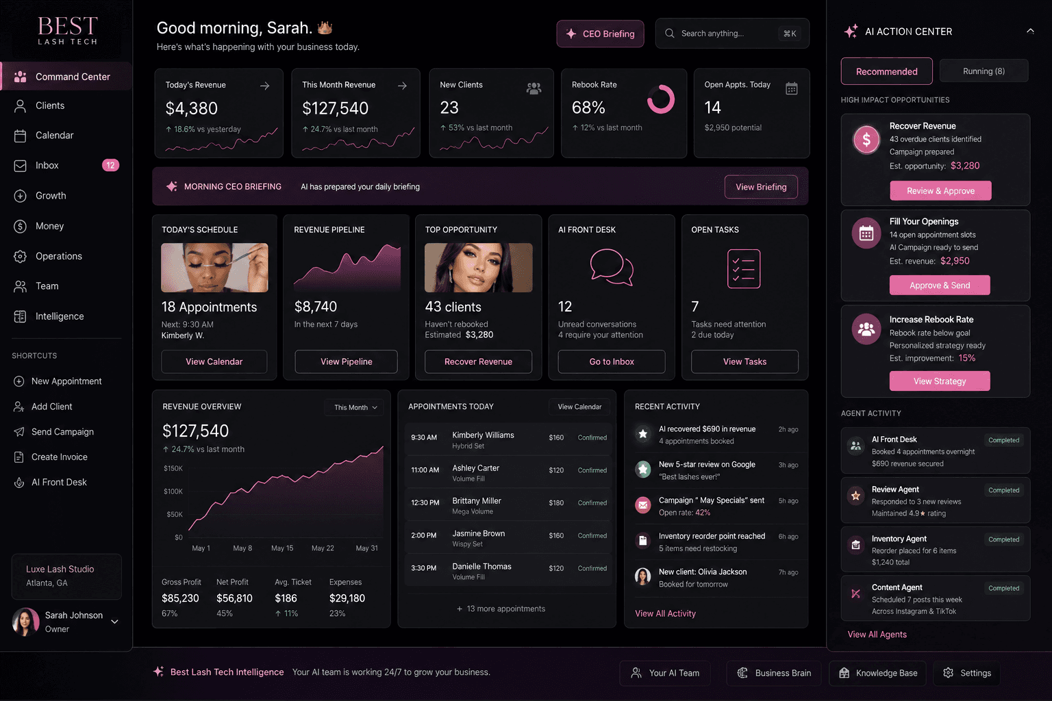 Best Lash Tech Command Center